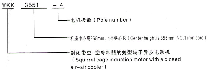 YKK系列(H355-1000)高压Y4002-4三相异步电机西安泰富西玛电机型号说明